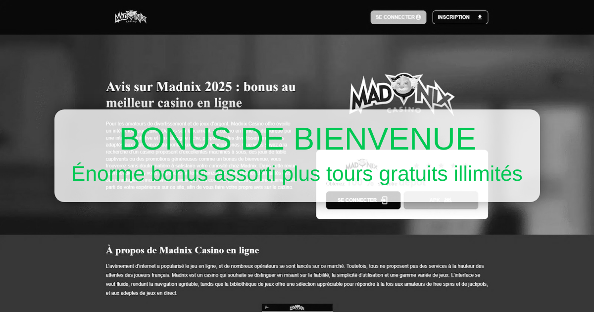Madnix Casino banner